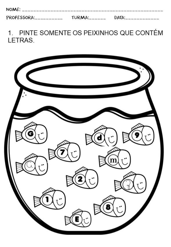 Atividades Números, Letras e Símbolos - Imagem 2