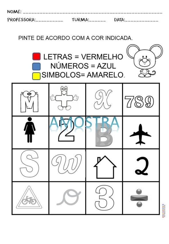 Atividades Números, Letras e Símbolos - Imagem 4