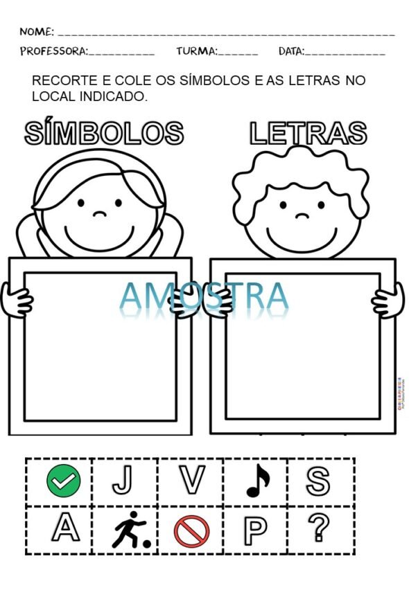 Atividades Números, Letras e Símbolos - Imagem 5