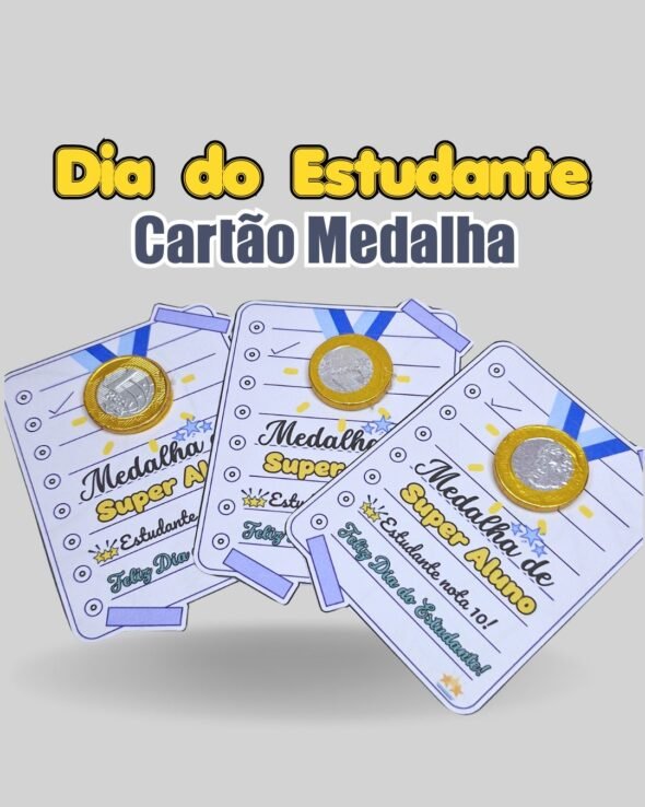 Cartão Medalha Dia do Estudante - Imagem 2