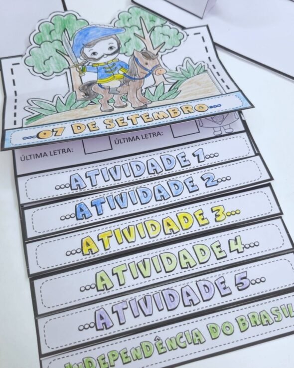 Flipbook e mini maquete Independência do Brasil - Imagem 9