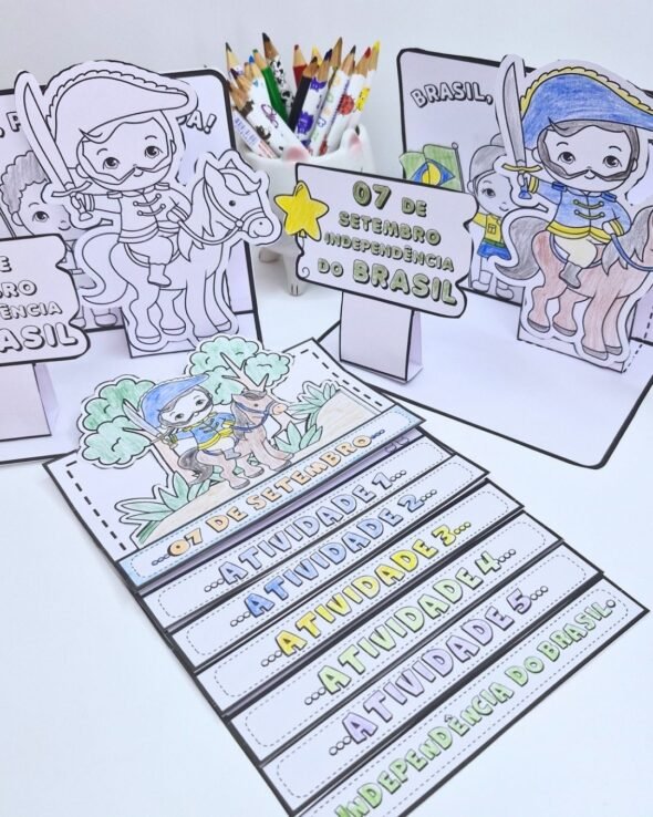 Flipbook e mini maquete Independência do Brasil
