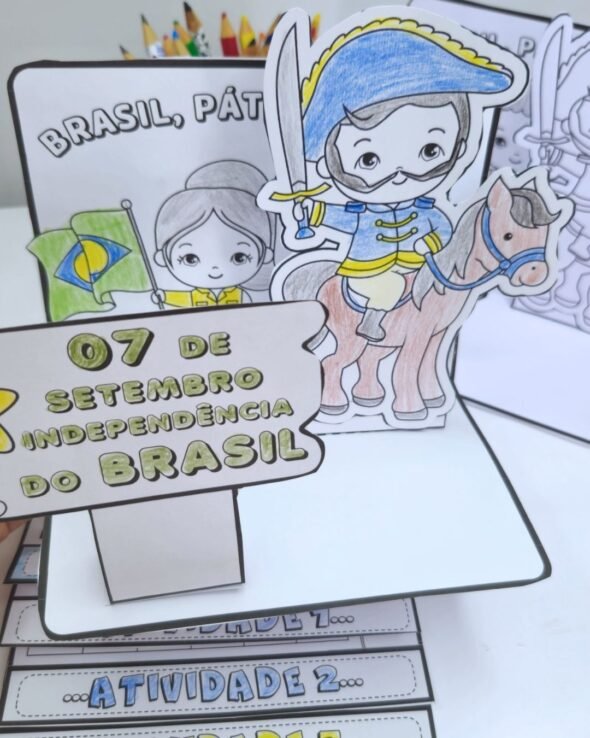 Flipbook e mini maquete Independência do Brasil - Imagem 6