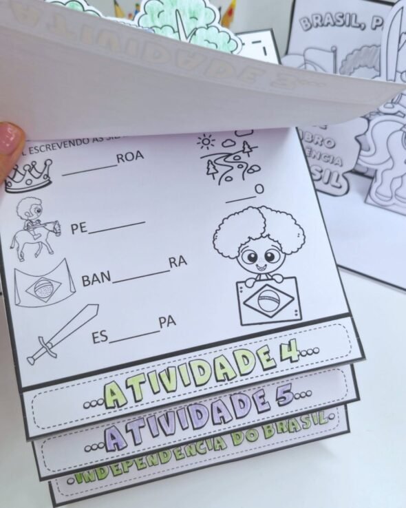 Flipbook e mini maquete Independência do Brasil - Imagem 12