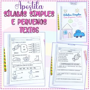 Atividades Sílabas Simples com Pequenos Textos