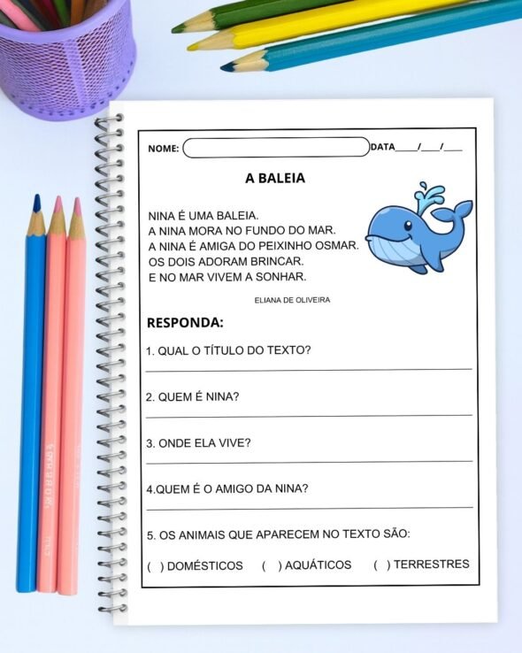Apostila de Pequenos Textos com Interpretação e Cenário 3D - Imagem 10
