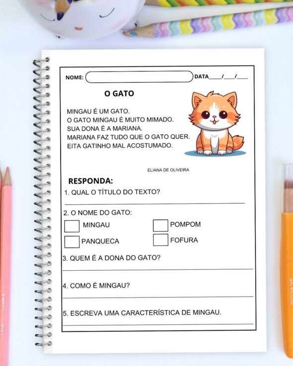 Apostila de Pequenos Textos com Interpretação e Cenário 3D - Imagem 11