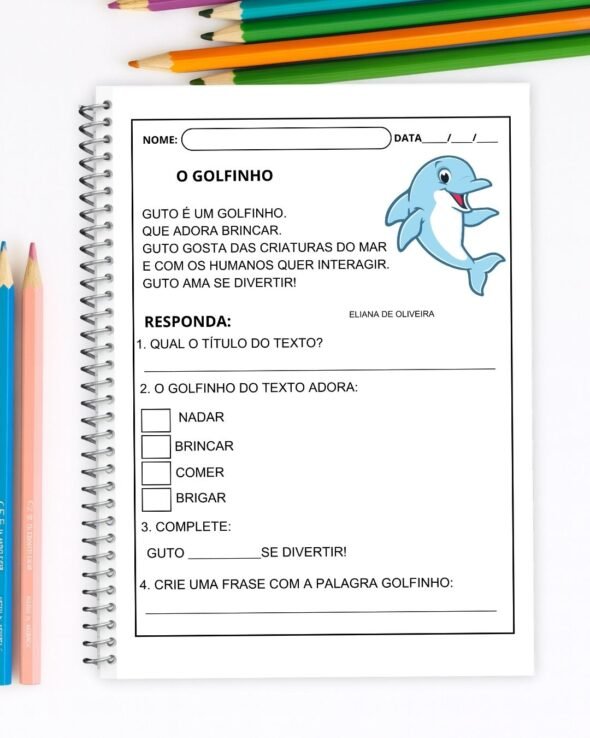 Apostila de Pequenos Textos com Interpretação e Cenário 3D - Imagem 12
