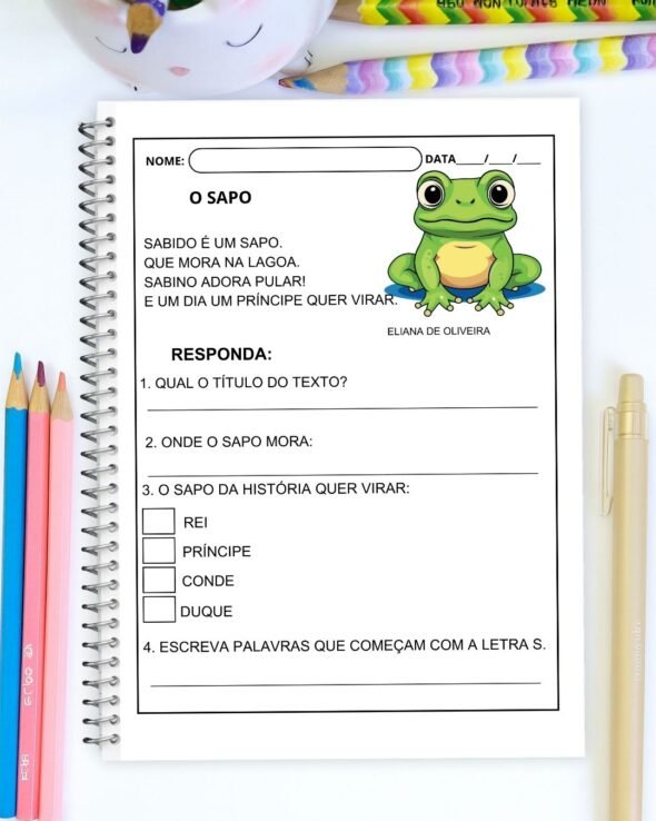 Apostila de Pequenos Textos com Interpretação e Cenário 3D - Imagem 13