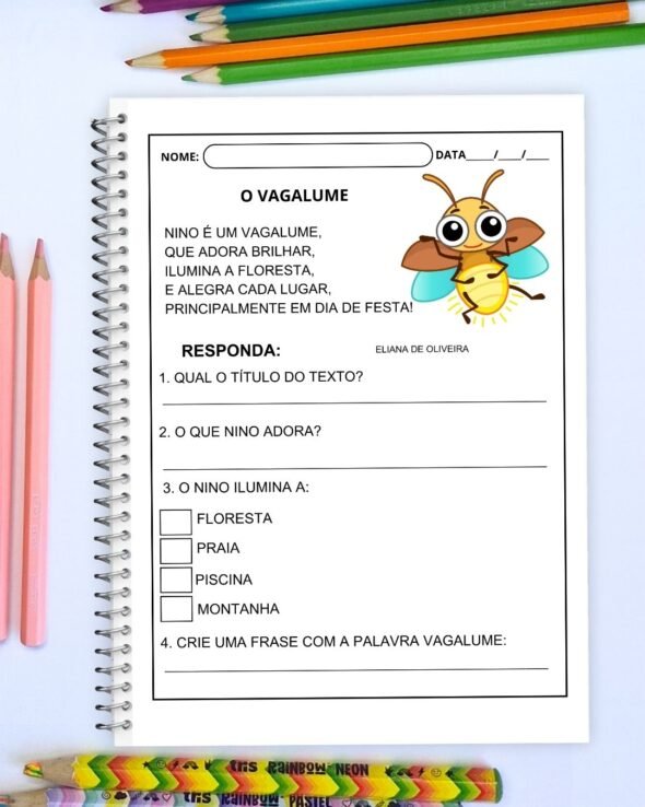Apostila de Pequenos Textos com Interpretação e Cenário 3D - Imagem 14