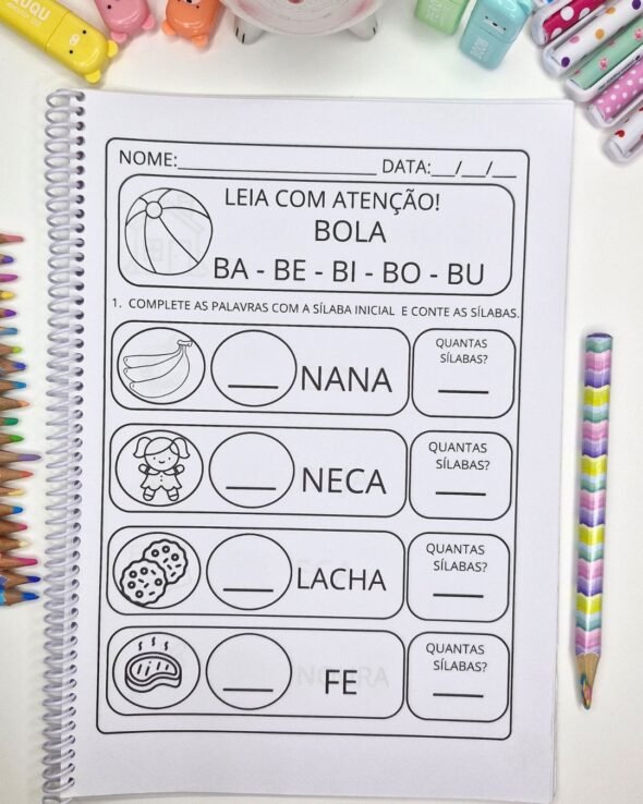 Apostila Completando e Contando Sílabas - Imagem 4