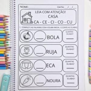 Atividades Completando e Contando Sílabas