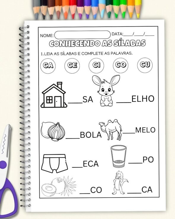 Apostila Conhecendo Sílabas Símples - Imagem 4