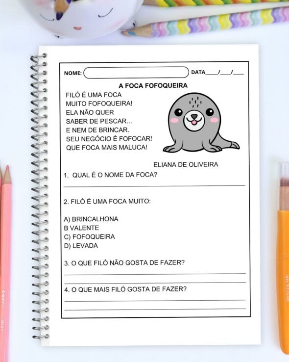 Apostila de Pequenos Textos com Interpretação e Cenário 3D - Imagem 5