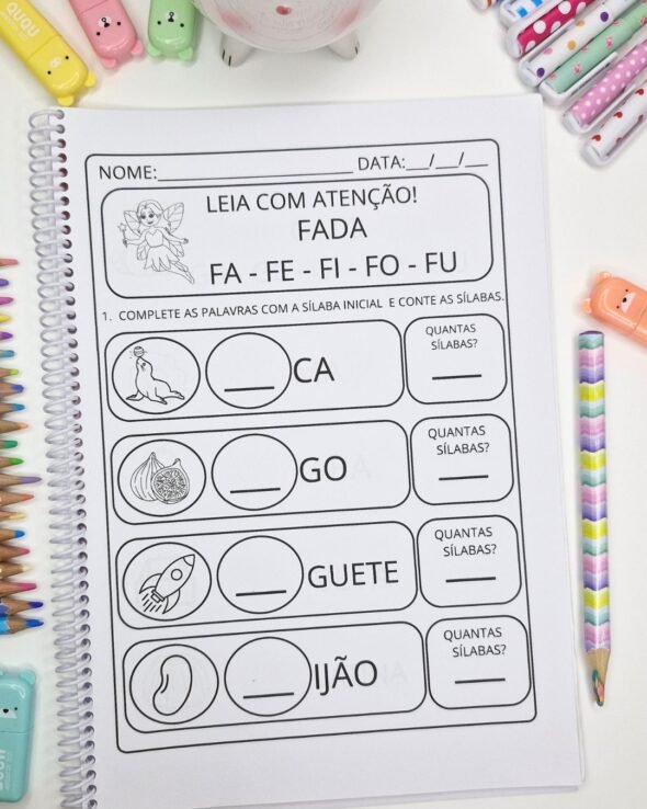 Apostila Completando e Contando Sílabas - Imagem 6