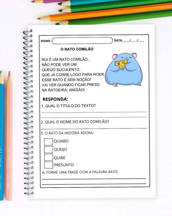 Apostila de Pequenos Textos com Interpretação e Cenário 3D - Imagem 6