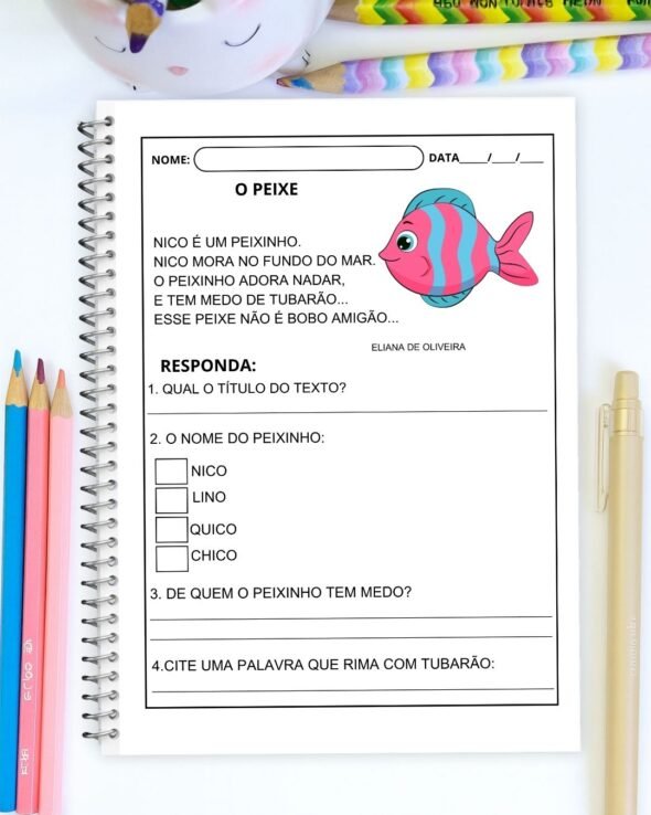 Apostila de Pequenos Textos com Interpretação e Cenário 3D - Imagem 7