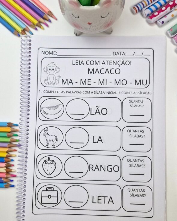 Apostila Completando e Contando Sílabas - Imagem 10