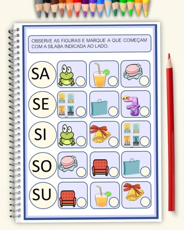 Ativividades Sílabas Simples Indentifique e Marque - Imagem 9