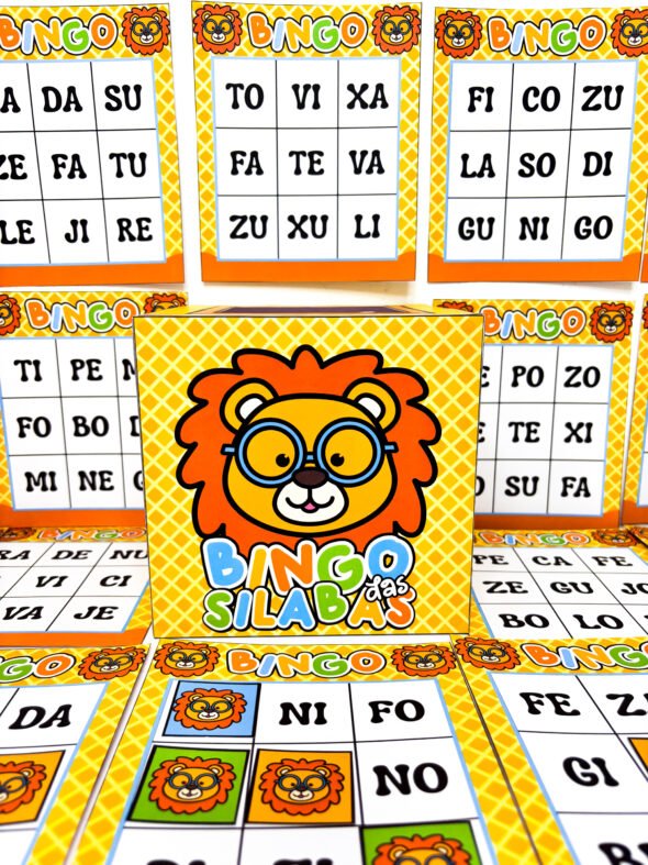 Bingo das Sílabas Tema Leãozinho - Imagem 2