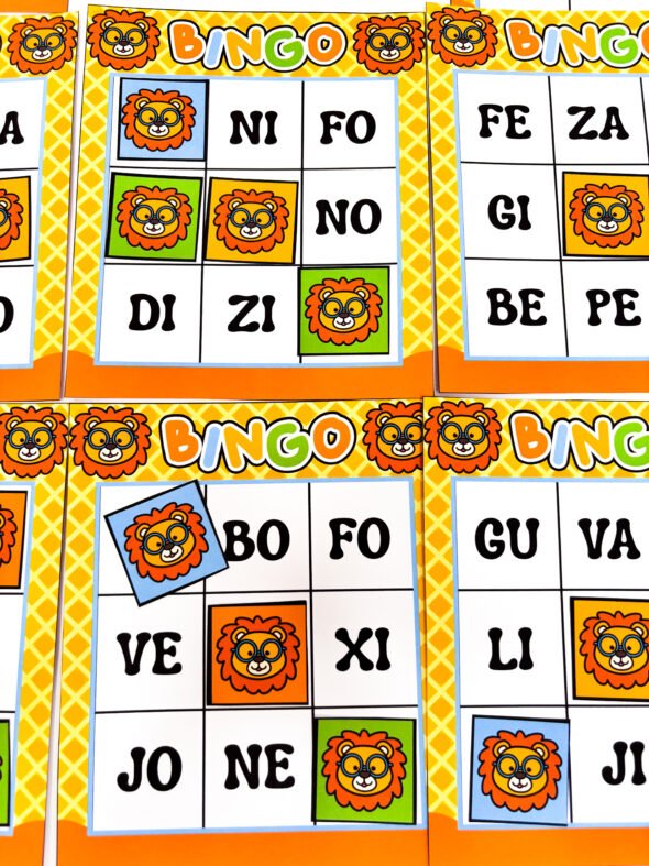 Bingo das Sílabas Tema Leãozinho - Imagem 12