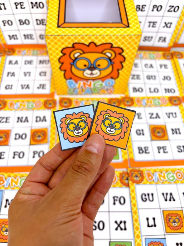 Bingo das Sílabas Tema Leãozinho - Imagem 13