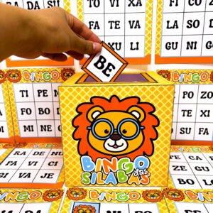 Bingo das Sílabas Tema Leãozinho