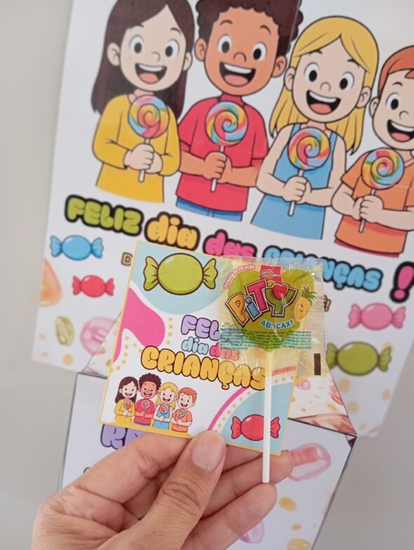 🎈 Painel Dia das Crianças 🎈  Com caixinha + cartãozinho - Imagem 3