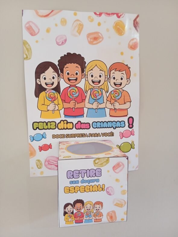 🎈 Painel Dia das Crianças 🎈  Com caixinha + cartãozinho - Imagem 6