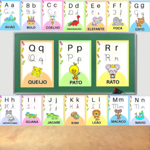 Alfabeto 4 Tipos de Letras- Tema Escolar