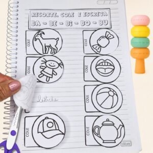 Atividades Recorte e Cole e Escreva Sílabas Simples