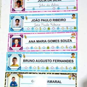 Ficha do Nome Editável - Bastão e Cursiva