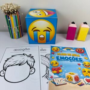 ARQUIVO EMO&Ccedil;&Otilde;ES + DADO GIGANTE + ATIVIDADES + PLANO DE AULA ✨🧠