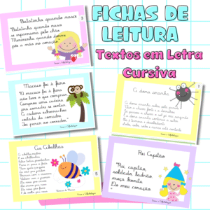 Fichas de Leitura Textos Curtos Letra Cursiva