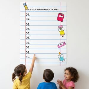 Escrevendo Listas Cartazes Prontos Ampliados