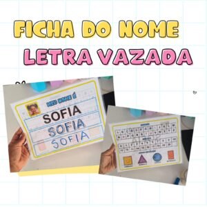 Ficha do Nome Letra Vazada